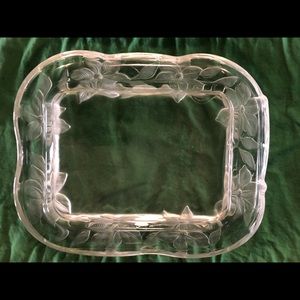 Vintage Platter Etched/Cut Glass